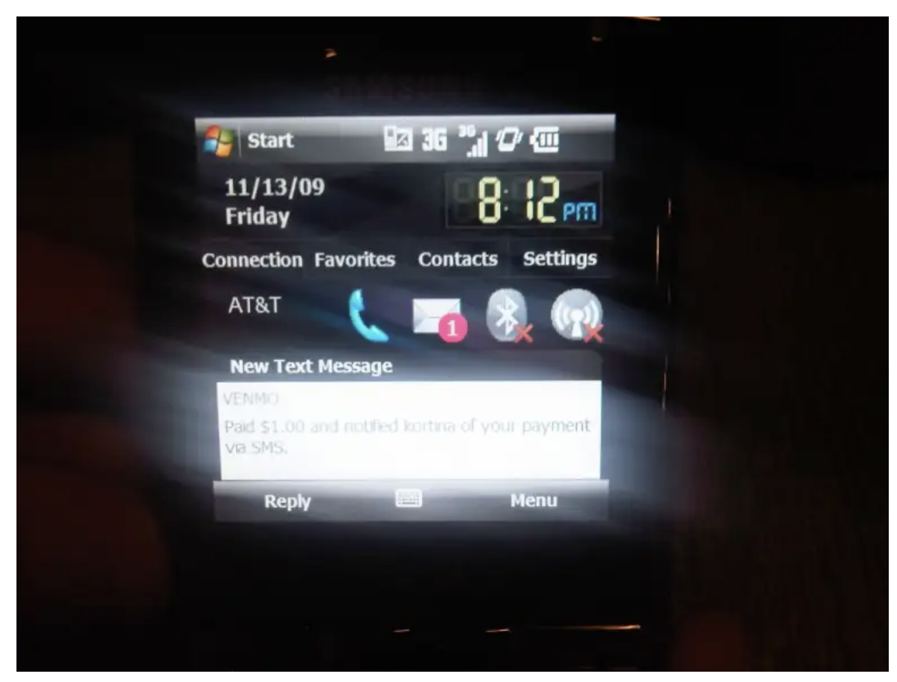 The first version worked on a blackberry over SMS