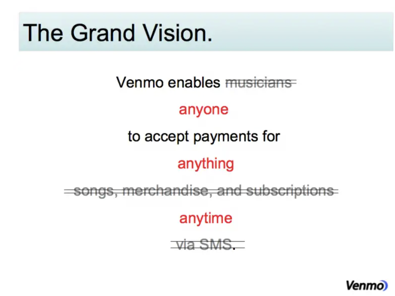 But we knew we wanted something thar reached all humans, so we made this slide